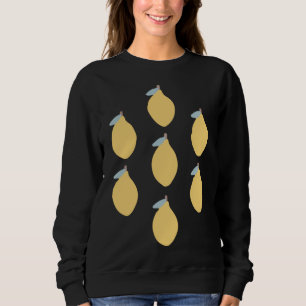 Sweatshirt Citron - agrumes avec motif symétrique