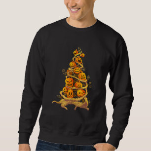 Sweatshirt Citrouille Arbre Patch Jackolantern Automne Hallow