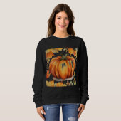 Sweatshirt Citrouille confortable pour automne & H (Devant entier)