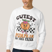 Sweatshirt Citrouille Cutest Dans Le Patch Drôle Halloween Me (Devant)