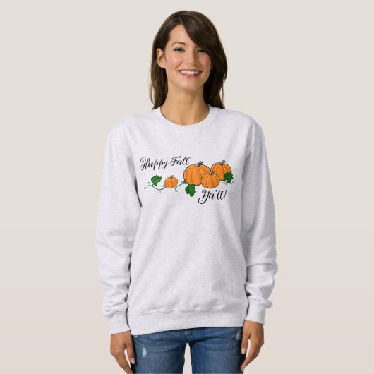 Sweatshirt Citrouille d'automne (Devant entier)