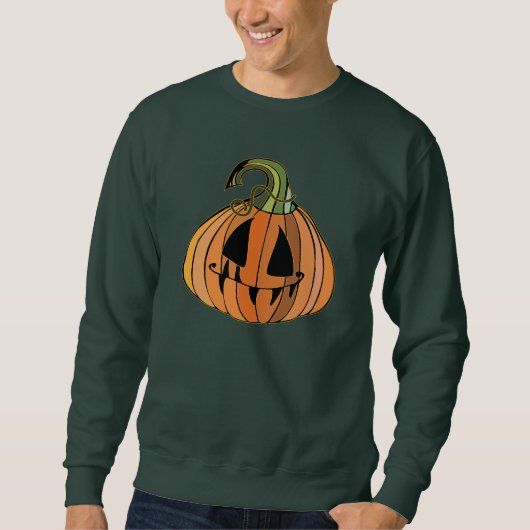 Sweatshirt Citrouille de Jack-o'-lantern de pays (Devant)