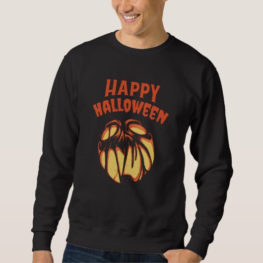 Sweatshirt Citrouille de Jack o'Lantern pour Halloween (Devant)