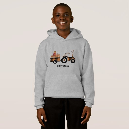 Sweatshirt Citrouille de traction de tracteur (Devant entier)