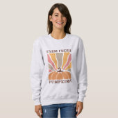 Sweatshirt Citrouille frais de ferme (Devant entier)