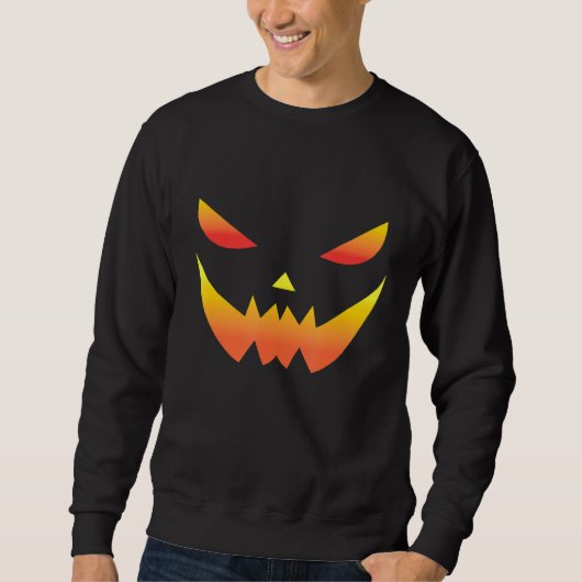 Sweatshirt Citrouille Halloween Citrouille Visage Citrouille (Devant)