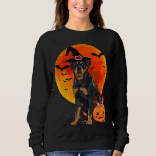 Sweatshirt Citrouille Halloween Rottweiler Jack-o'-lantern