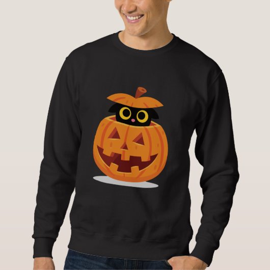 Sweatshirt Citrouille Kitty (Devant)