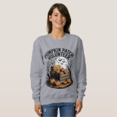 Sweatshirt Citrouille Patch Bénévole Halloween (Devant entier)