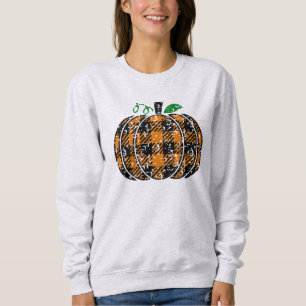 Sweatshirt Citrouille Plaid Automne