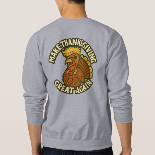 Sweatshirt Citrouille Trumpkin à double face - Rendre l'Améri (Dos)