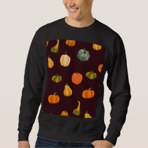 Sweatshirt Citrouilles colorés : Élégance d'automne foncé.