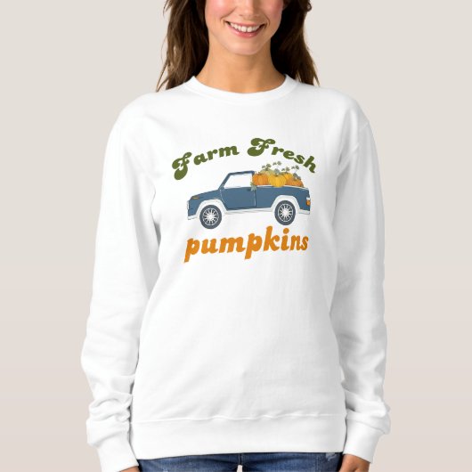 Sweatshirt Citrouilles Fraîches de la Ferme (Devant)