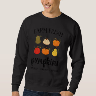 Sweatshirt Citrouilles fraîches de la ferme pour femmes autom