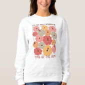 Sweatshirt Citrouilles retro Boho avec citation d'automne (Devant)