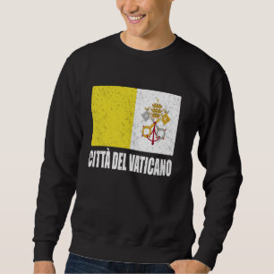 Sweatshirt Città del Vaticano Drapeau Grunge Souvenir Vintage