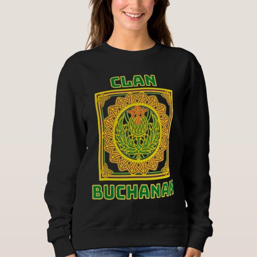 Sweatshirt Clan Buchanan Scottish Celtic Thistle (Devant)