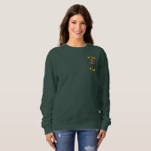 Sweatshirt Clan Chisholm Badge & Tartan avec devise Femmes (Devant entier)