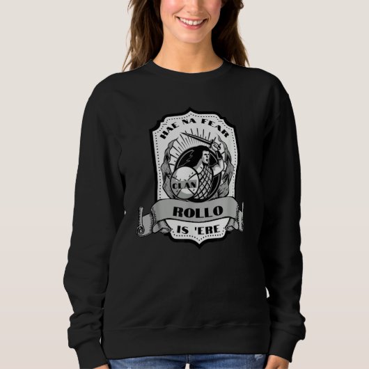 Sweatshirt Clan Rollo Swordsman Scottish Badge Highland Games (Devant)