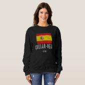 Sweatshirt Clar Vega Espagne Es Drapeau Ville - Bandera Ropa  (Devant entier)