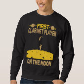 Sweatshirt Clarinet Player On The Moon (Devant)