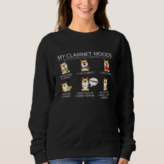 Sweatshirt Clarinet Player Shiba Inu Dog Musician Kids Clarin