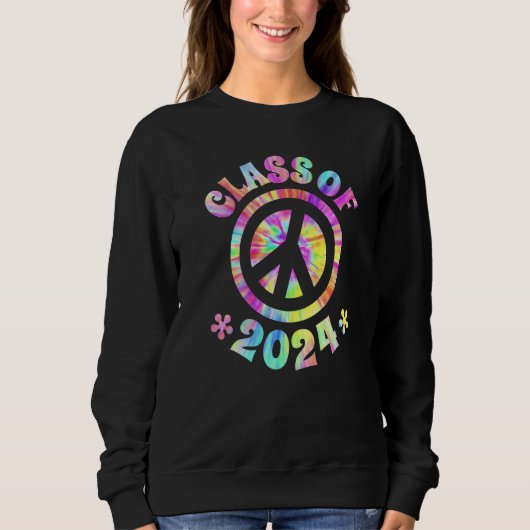 Sweatshirt Class Of 2024 Graduate Future Graduation Peace Sig (Devant)