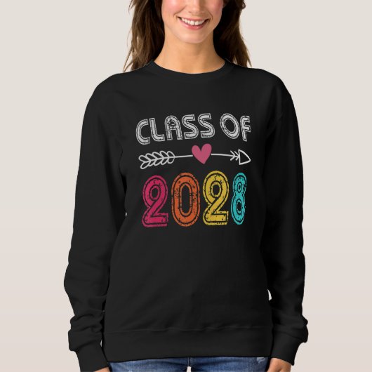 Sweatshirt Class Of 2028 Grow With Me Pre K Kindergarten Grad (Devant)