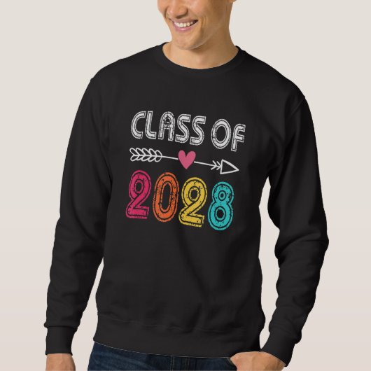 Sweatshirt Class Of 2028 Grow With Me Pre K Kindergarten Grad (Devant)