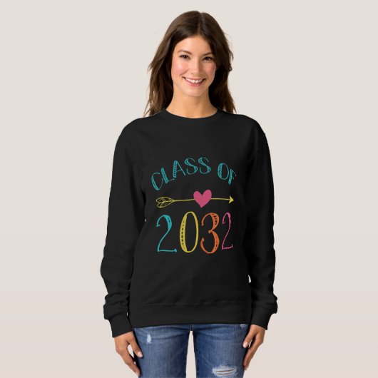 Sweatshirt CLASS OF 2032 Grow With Me  100 Days Of School (Devant entier)