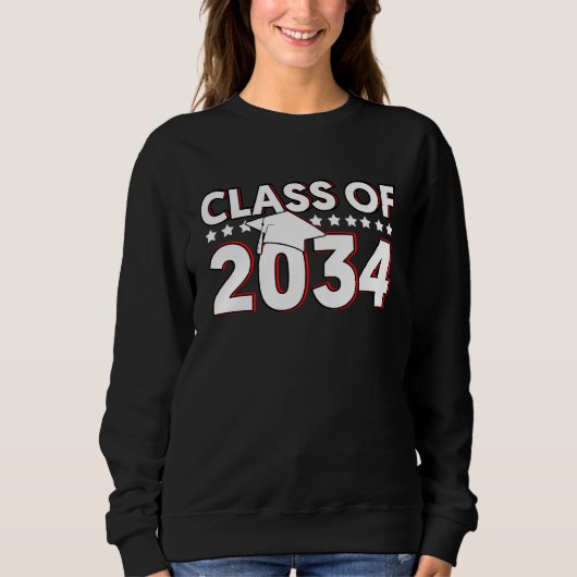 Sweatshirt Class Of 2034  Senior 2034 Graduation (Devant)