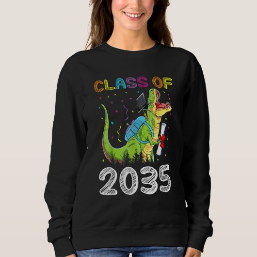 Sweatshirt Class Of 2035 Graduation Grow With Me (Devant)