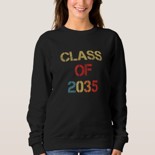 Sweatshirt Class Of 2035 Grow With Me Graduation First Day Of (Devant)