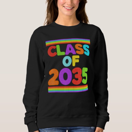 Sweatshirt Class of 2035 Growing With Me Kindergarten Graduat (Devant)