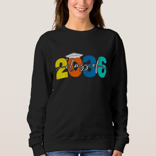 Sweatshirt Class of 2036 Grow with Me First Day of School Gra (Devant)
