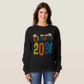 Sweatshirt Class of 2036 Grow With Me First Day of School Gra (Devant entier)