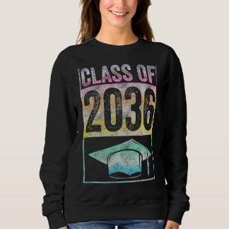 Sweatshirt Class Of 2036 Grow With Me Graduation First Day Of
