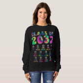 Sweatshirt Class Of 2037 Graduate Preschool Kindergarten Tie  (Devant entier)