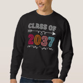 Sweatshirt Class of 2037 Grow With Me First Day of School Gra (Devant)