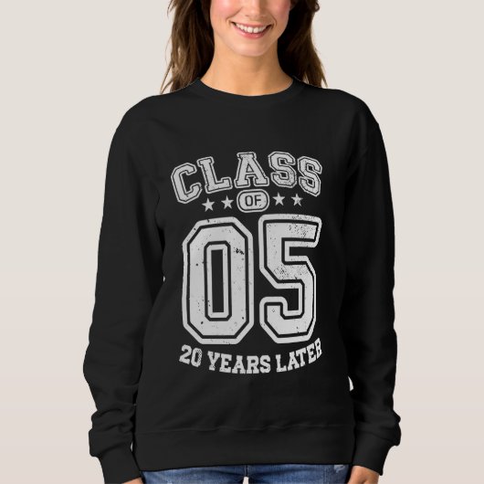 Sweatshirt Classe 05 20e élèves du secondaire 20 ans 2025 Col (Devant)