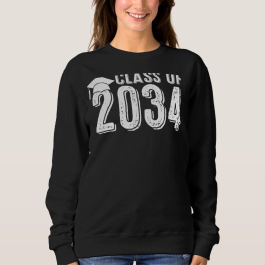 Sweatshirt Classe De 2034 Augmenter Avec Moi Maternelle Pré K (Devant)