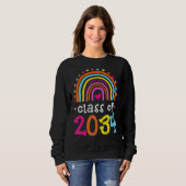 Sweatshirt Classe De 2034 Rainbow Pink Graduate Préscolaire T (Devant entier)