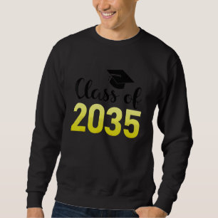 Sweatshirt Classe De 2035 Grow With Me Handprints Go On The B