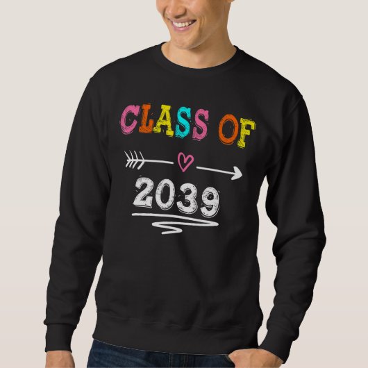 Sweatshirt Classe De 2039 Augmenter Avec Moi Premier Jour De (Devant)