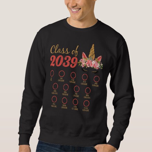 Sweatshirt Classe De 2039 Augmenter Avec Moi Premier Jour Éco (Devant)