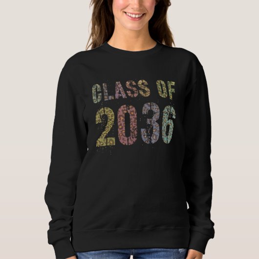 Sweatshirt Classe Empreinte de léopard De 2036 Future Graduat (Devant)