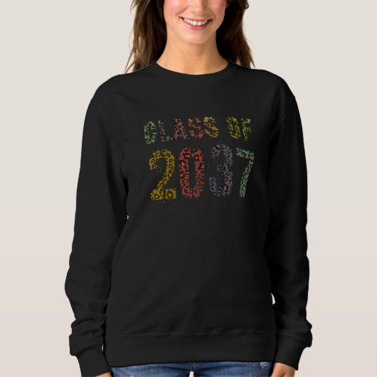 Sweatshirt Classe Empreinte de léopard De 2037 Future Graduat (Devant)