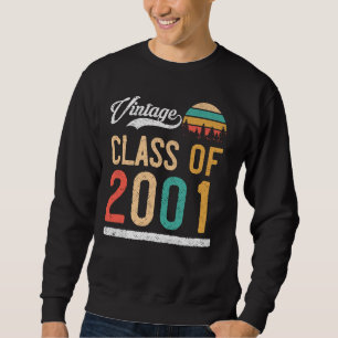Sweatshirt Classe vintage de 2001 Lycée ou College Gradu