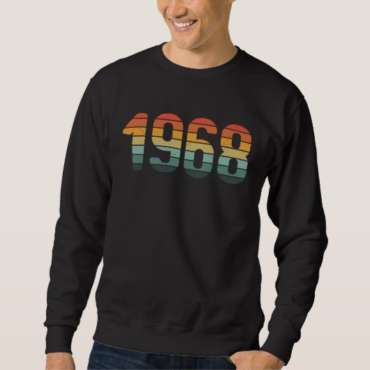 Sweatshirt Classic 1968  BDay Vintage Sunset (Devant)