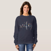 sweatshirt classique à fleurs de Wifey (Devant entier)